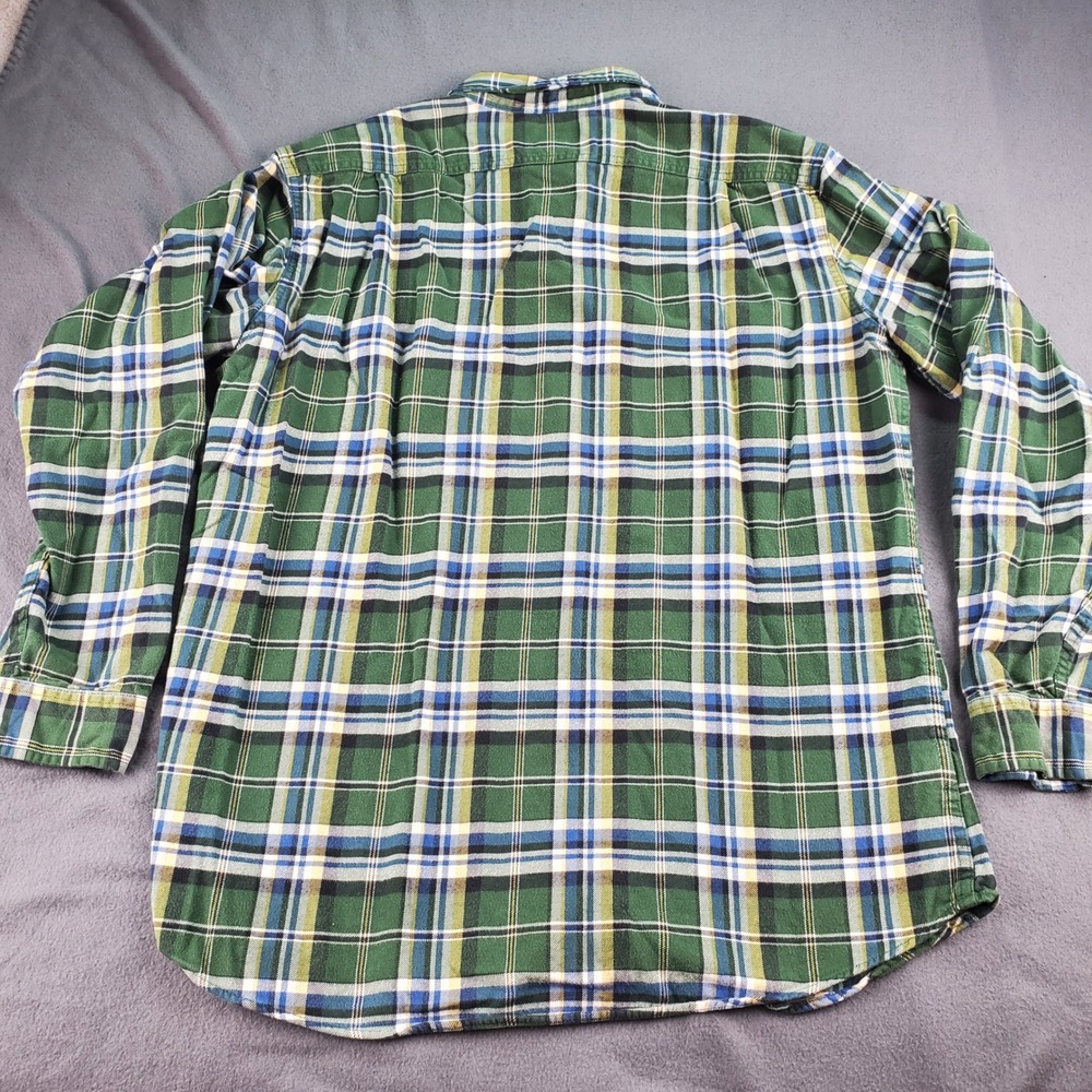 Eddie Bauer Relaxed Fit Plaid Flannel Long Sleeve Button Down Shirt mens LT - Picture 6 of 6